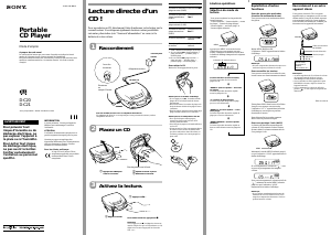 Mode d’emploi Sony D-C20 Lecteur CD portable