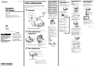 Käyttöohje Sony D-C21 Kannettava CD-soitin