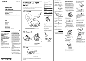 Manual Sony D-E206CK Discman