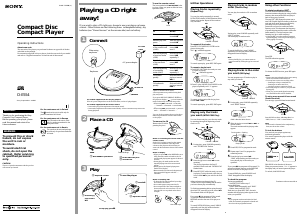 Manual Sony D-E554 Discman