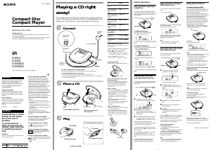 Manual Sony D-E556CK Discman