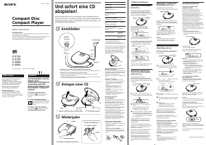 Bedienungsanleitung Sony D-E700 Discman