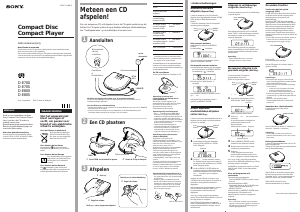 Handleiding Sony D-E800 Discman