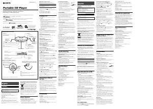 Manual de uso Sony D-EJ002 Discman