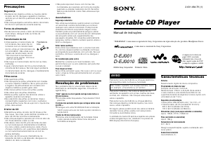 Manual Sony D-EJ0010 Discman