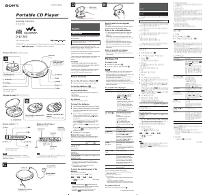 Manual Sony D-EJ365 Discman