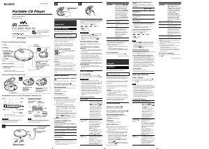 Handleiding Sony D-EJ761 Discman