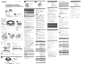 Manual Sony D-EJ785 Discman