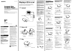 Manual Sony D-M805 Discman