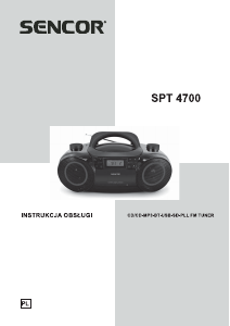 Instrukcja Sencor SPT 4700 Zestaw stereo