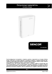 Instrukcja Sencor SHA 8400WH Oczyszczacz powietrza