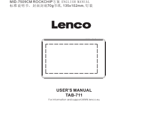 Mode d’emploi Lenco TAB-711 Tablette