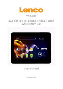 Manual Lenco TAB-832 Tablet