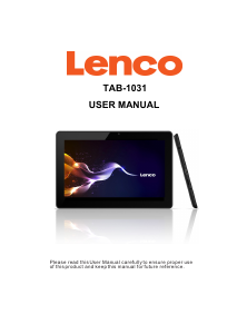 Manual Lenco TAB-1031 Tablet