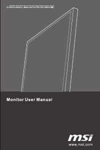 Manual MSI Optix G27C LCD Monitor