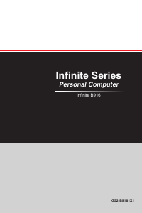 Manual MSI Infinite X Desktop Computer