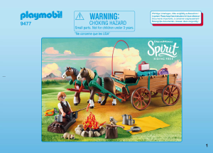 Manuale Playmobil set 9477 Spirit Padre di Lucky con carro