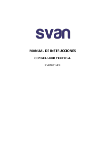 Manual de uso Svan SVC1861NF Congelador