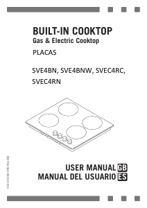 Manual Svan SVE4BNW Hob