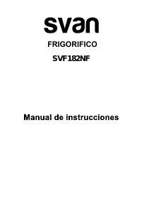 Manual de uso Svan SVF182NFX Frigorífico combinado