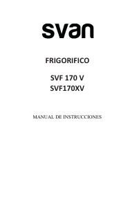 Manual de uso Svan SVF170XV Frigorífico combinado
