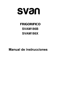 Manual de uso Svan SVAM186X Frigorífico combinado