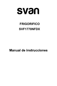 Manual de uso Svan SVF1770NFDX Frigorífico combinado