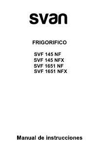Manual de uso Svan SVF145NFX Frigorífico combinado