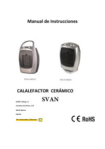 Manual de uso Svan SVCA501CC Calefactor