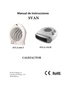 Manual de uso Svan SVCA15CH Calefactor
