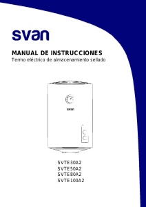 Manual de uso Svan SVTE80A2 Calentador de agua