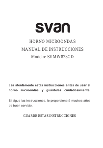 Manual de uso Svan SVMW823GD Microondas