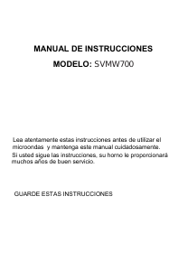 Manual de uso Svan SVMW700 Microondas