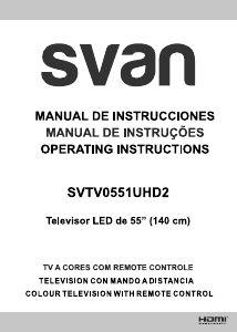 Manual Svan SVTV0551UHD2 Televisor LED