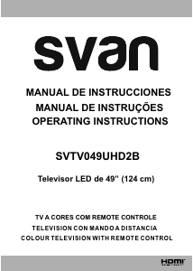 Manual Svan SVTV049UHD2B Televisor LED