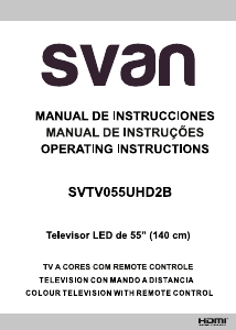 Manual Svan SVTV055UHD2B Televisor LED