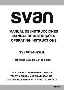 Manual de uso Svan SVTV024SWBL Televisor de LED