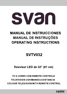 Manual de uso Svan SVTV032 Televisor de LED