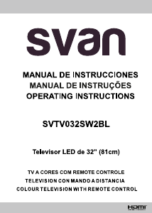 Manual Svan SVTV032SW2BL Televisor LED