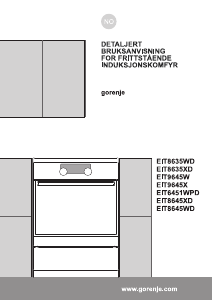 Bruksanvisning Gorenje EIT8645WD Komfyr