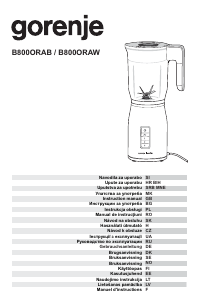 Bruksanvisning Gorenje B800ORAB Hurtigmikser