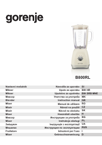 Bedienungsanleitung Gorenje B800RL Standmixer