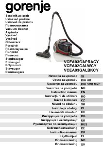 Návod Gorenje VCEA03GALBKCY Vysávač