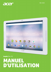 Mode d’emploi Acer Iconia One 10 B3-A32 Tablette