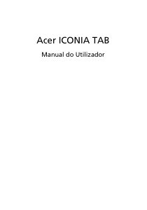 Manual Acer Iconia W501 Tablet