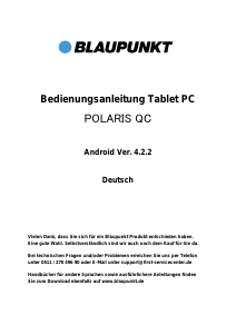 Bedienungsanleitung Blaupunkt Polaris QC Tablet