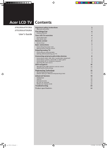 Handleiding Acer AT3720A LCD televisie