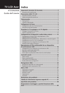 Manuale Acer AT2326D LCD televisore