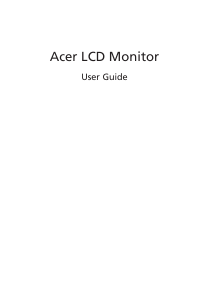 Handleiding Acer XXR341CK LCD monitor