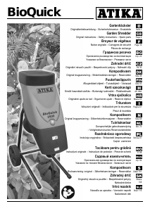 Manual Atika BioQuick 2500 Tocător grădină